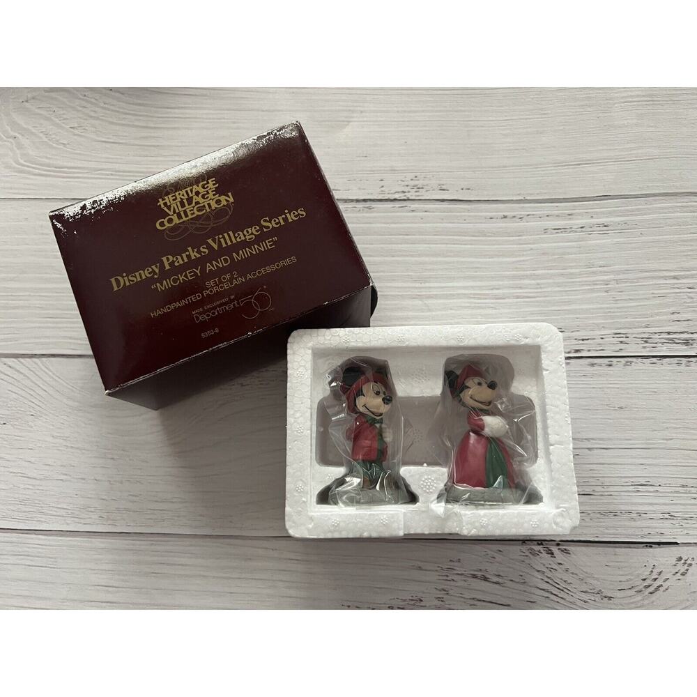 Dept 56 Disney Parks Family Mickey & Minnie
